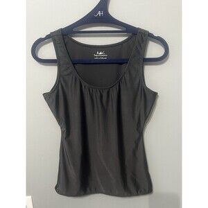 Black Tapemeasure Fitted Sleeveless Tank Sz Large